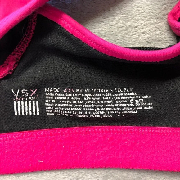 Victoria's Secret Fuchsia and Black Sports Bra - Picture 5 of 9